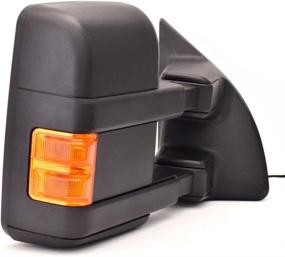 img 1 attached to 🔌 Pair of DEDC 08-15 Fit Power Heated Towing Mirrors for Ford Super Duty F250 F350 F450 with Signal Light, Compatible with 2008-2015 Models