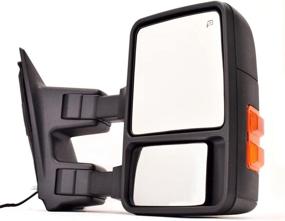 img 3 attached to 🔌 Pair of DEDC 08-15 Fit Power Heated Towing Mirrors for Ford Super Duty F250 F350 F450 with Signal Light, Compatible with 2008-2015 Models