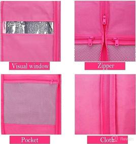 img 2 attached to 👗 Kernorv Dance Costume Bags - Waterproof Garment Storage for Dance Competitions, Costumes, and Travel - 2 Pack (Pink)