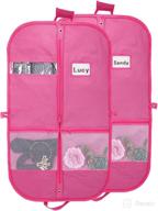 👗 kernorv dance costume bags - waterproof garment storage for dance competitions, costumes, and travel - 2 pack (pink) логотип