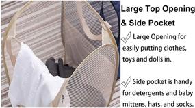 img 2 attached to Convenient And Durable Larpur Popup Mesh Laundry Basket - Collapsible And Portable