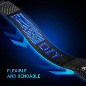 img 3 attached to 🐶 Tenlox Lighted Dog Collars, LED Scrolling Display Collar for Dogs, USB Rechargeable LED Dog Collar for Multiple Pets, Night Walking Dog Collar Light…