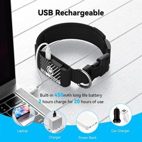 img 1 attached to 🐶 Tenlox Lighted Dog Collars, LED Scrolling Display Collar for Dogs, USB Rechargeable LED Dog Collar for Multiple Pets, Night Walking Dog Collar Light…