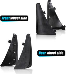 img 3 attached to SuLokiy Extended Splash Guards Mud Flaps for 2020-2022 Chevy Corvette C8 | Rock Guards Mudflap Fender Replacement Set (4 Pcs) | Compatible with OEM 84263453 84263457