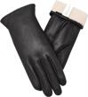 vislivin full-hand womens touch screen gloves genuine leather gloves warm winter texting driving glove logo
