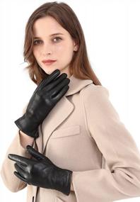 img 3 attached to Vislivin Full-Hand Womens Touch Screen Gloves Genuine Leather Gloves Warm Winter Texting Driving Glove