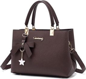 img 3 attached to Dreubea Handbag Shoulder Leather Crossbody Women's Handbags & Wallets - Totes