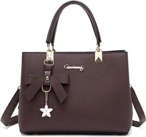 img 4 attached to Dreubea Handbag Shoulder Leather Crossbody Women's Handbags & Wallets - Totes