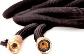 img 2 attached to New 2022 Heavy Duty 25 FT Black Expandable Garden Water Hose - Triple Latex, Solid Brass Fittings & Connectors For All Watering Needs!