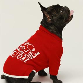 img 1 attached to Stay Warm in Style: Fitwarm Dog Sweater Love Puppy Clothes for Fashionable Canines