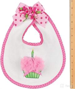 img 1 attached to 🎂 Bearington Baby Her 1st Birthday Outfit Bib With Cupcake - Adorable & Practical Gift
