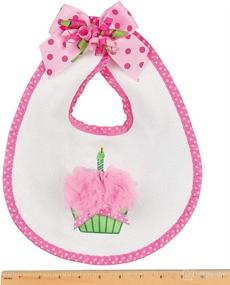img 2 attached to 🎂 Bearington Baby Her 1st Birthday Outfit Bib With Cupcake - Adorable & Practical Gift
