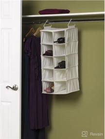 img 2 attached to 👠 Organize Your Closet with Household Essentials 10 Pocket Hanging Shoe Storage Organizer in Natural Canvas