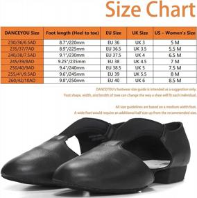 img 1 attached to DANCEYOU Grecian Split Sole Leather T-Strap Contemporary Shoes For Jazz Dance Teaching And Performance