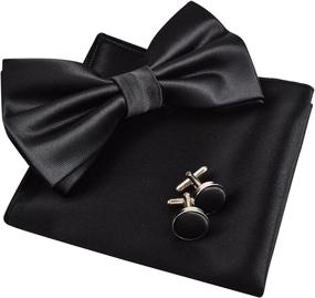 img 4 attached to Alizeal Tuxedo Hanky Cufflinks Green Men's Accessories via Ties, Cummerbunds & Pocket Squares