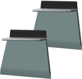 img 4 attached to 🧽 Multipurpose Small Sink Squeegee and Countertop Brush Combo: Kitchen and Vegetable Cleaning, Bathroom and Car Window Cleaner (Grey)