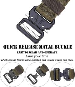 img 1 attached to Tactical Webbing Adjustable Military Release Women's Accessories - Belts