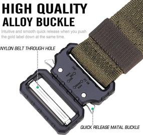 img 3 attached to Tactical Webbing Adjustable Military Release Women's Accessories - Belts