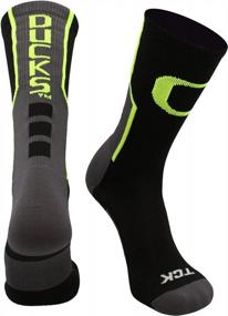 img 4 attached to Get Your Ducks In A Row With TCK NCAA Perimeter Crew Socks For Oregon Fans
