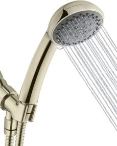 img 4 attached to High Pressure Chrome Shower Head With 5 Adjustable Settings By Ezelia