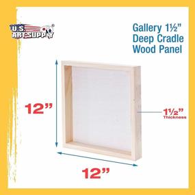 img 2 attached to 🎨 U.S. Art Supply 12x12 Birch Wood Paint Pouring Panels (Pack of 3) - Artist Depth Wall Canvases for Painting Mixed-Media Craft, Acrylic, Oil, Encaustic