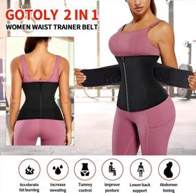 img 3 attached to Get A Slim Waist Instantly With Gotoly Women'S Waist Trainer Corset Cincher Belt!