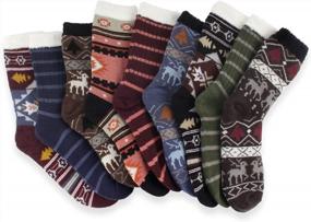 img 2 attached to 3 Pairs Of BambooMN Men'S Double Layered, Soft And Warm Cabin Socks For Maximum Comfort