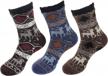 3 pairs of bamboomn men's double layered, soft and warm cabin socks for maximum comfort logo