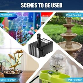 img 3 attached to GAIZERL Submersible Pet Water Fountain Pump - 63GPH Cat Dog Pump with Adapter for Aquariums, Fish Tanks, Ponds, Pet Fountains, Hydroponics, and Statuary