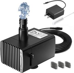 img 4 attached to GAIZERL Submersible Pet Water Fountain Pump - 63GPH Cat Dog Pump with Adapter for Aquariums, Fish Tanks, Ponds, Pet Fountains, Hydroponics, and Statuary