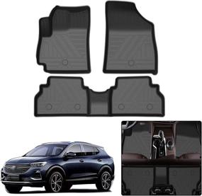 img 4 attached to Floor Mats Custom For 2013-2022 Buick Encore / 2014-2022 Chevrolet Trax Custom Fit All-Weather Floor Mat Liners Front &Amp