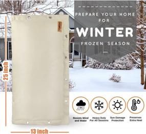 img 2 attached to Outdoor Faucet Covers For Winter, 25”H X 13”W Dupont Insulation Faucet Freeze Protector Bag For Yard Hydrant, Irrigation, Sprinkler And Backflow, Waterproof Insulated Outside Spigot Heavy Duty Cover