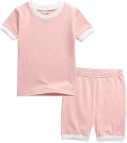 img 4 attached to 👶 VAENAIT BABY Solid Cotton Daily Short Summer Pajamas Set for Boys and Girls (6M-12Y) – Macaron Sleepwear Pyjamas