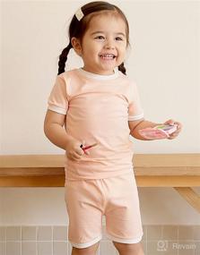 img 2 attached to 👶 VAENAIT BABY Solid Cotton Daily Short Summer Pajamas Set for Boys and Girls (6M-12Y) – Macaron Sleepwear Pyjamas