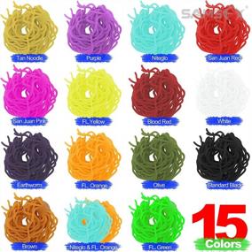 img 3 attached to SAMSFX Fishing Squirmy Worm Soft Silicone Wiggly Fly Tying Materials San Juan 60 Legs 14 Colors