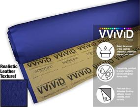 img 1 attached to 🌊 Waterproof VViViD Blue Faux Leather Marine Vinyl with Adhesive Backing (1ft x 54")