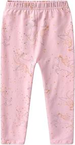 img 4 attached to DXTON Toddler Dresses Outfits Leggings Girls' Clothing via Leggings