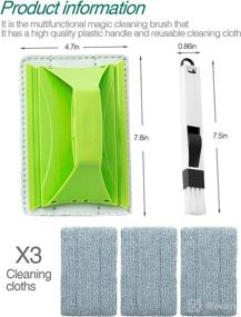 img 1 attached to 🧹 Handheld Door and Window Track Cleaning Brush for Effective Gutter and Desktop Cleaning, Ideal for Glass, Cove Edge Gaps, Sliding Doors, Tile Lines, Car Vents, Air Conditioners, Keyboards, and More