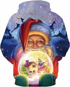 img 3 attached to Men'S Funny Christmas Hoodie Holiday Xmas Pullover Sweatshirt