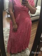 img 1 attached to 🌸 STYLE DOME Women's Polka Dot Maxi Dress - Casual V-Neck Boho Wrap Floral Split Beach Party Long Dresses for Summer review by Reggie Kern