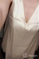 img 1 attached to Sleek & Stylish Women'S Silk Tank Tops - V-Neck Satin Sleeveless Blouse For Summer, Basic Camisole Shirts In Various Sizes (S-XXL) review by Shantel Griffin