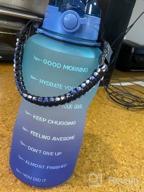 img 1 attached to Fidus Motivational 1 Gallon Water Bottle With Paracord Handle, Time Marker, And Removable Straw - BPA-Free Leakproof Water Jug For Increased Hydration Throughout The Day review by Nicholas Suave