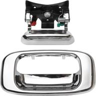 🔑 chrome silver tailgate handle & bezel lock kit, exterior rear - compatible with 1999-2007 chevy silverado, gmc sierra 1500 2500 3500 - replaces# 15997911, 15228539, 15228541, 15228540 логотип