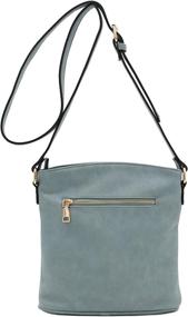 img 1 attached to Triple Pocket Medium Crossbody Black Women's Handbags & Wallets via Crossbody Bags