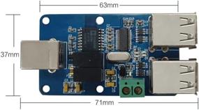 img 1 attached to Taidacent USB HUB Isolation Module With 4 Channel Coupling Protection Board Featuring ADUM3160 Isolator