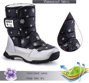 img 3 attached to JACKSHIBO Outdoor Waterproof Winter Toddler Boys' Shoes : Outdoor