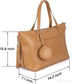 img 2 attached to Fashion Changing Leather Multifunction Pacifier Diapering best: Diaper Bags