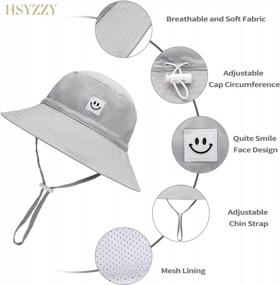 img 1 attached to UPF 50+ Sun Protective Baby Sun Hat - Smile Face Toddler Bucket Cap For Boys & Girls
