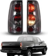 🚗 nixon offroad tail lights for chevy silverado 1500 2500 3500 1999-2006 / gmc sierra 1500 2500 3500 1999-2002: chrome/smoke lens led rear lights - car rear lamps assembly replacement логотип