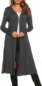 img 4 attached to BLUETIME Duster Cardigans Lightweight Sweaters Women's Clothing : Swimsuits & Cover Ups